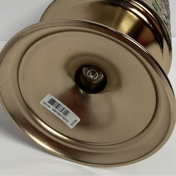 Bath & Body Works 3-Wick Candle Holder Pedestal Gold Fox Bear Deer Nature Animal - Picture 6 of 6